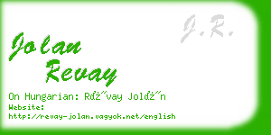 jolan revay business card